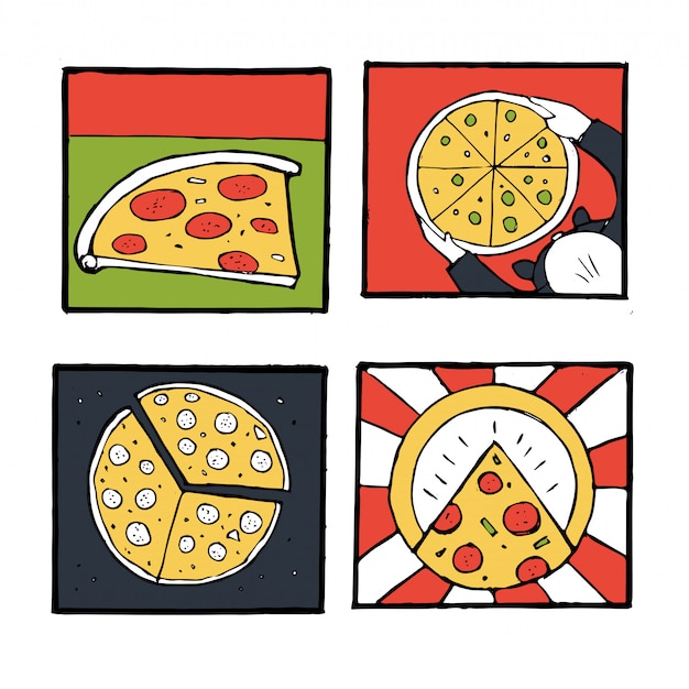 Iconos de pizza