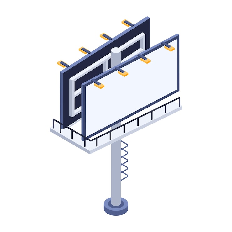 Vector iconos planos para carteles publicitarios al aire libre