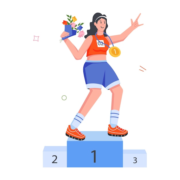 Iconos planos de deportes y acondicionamiento físico