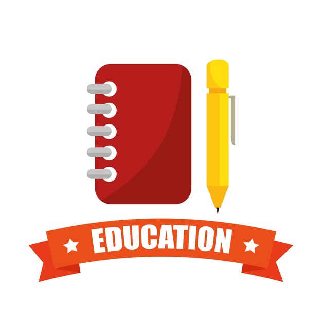 iconos planos de equipos de educación