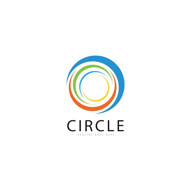 iconos de plantilla de logo y símbolos de círculo de vórtice