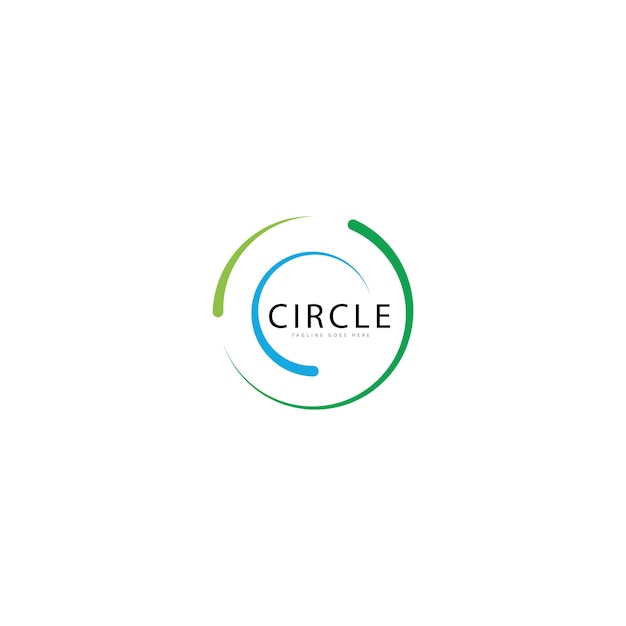 iconos de plantilla de logo y símbolos de círculo de vórtice