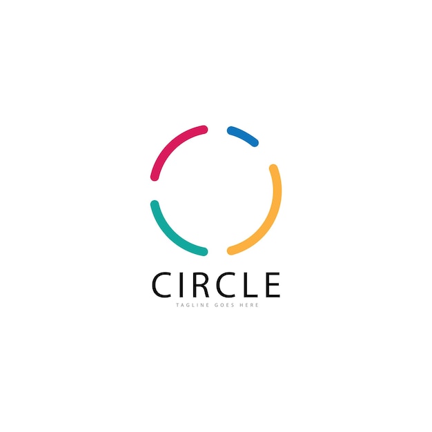 iconos de plantilla de logo y símbolos de círculo de vórtice