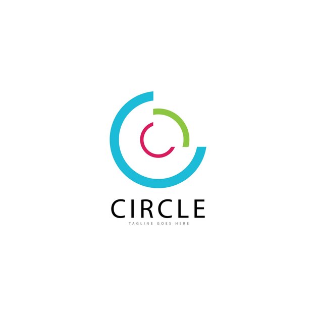 iconos de plantilla de logo y símbolos de círculo de vórtice