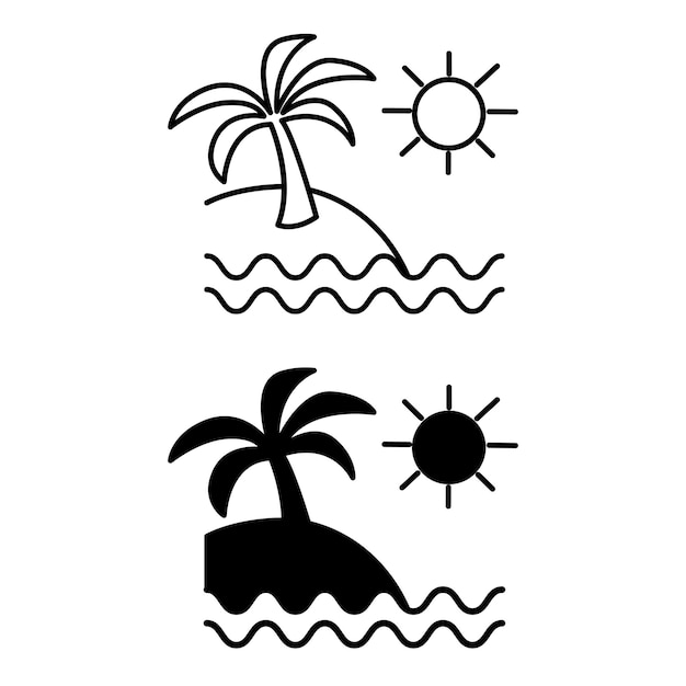 Iconos de la playa