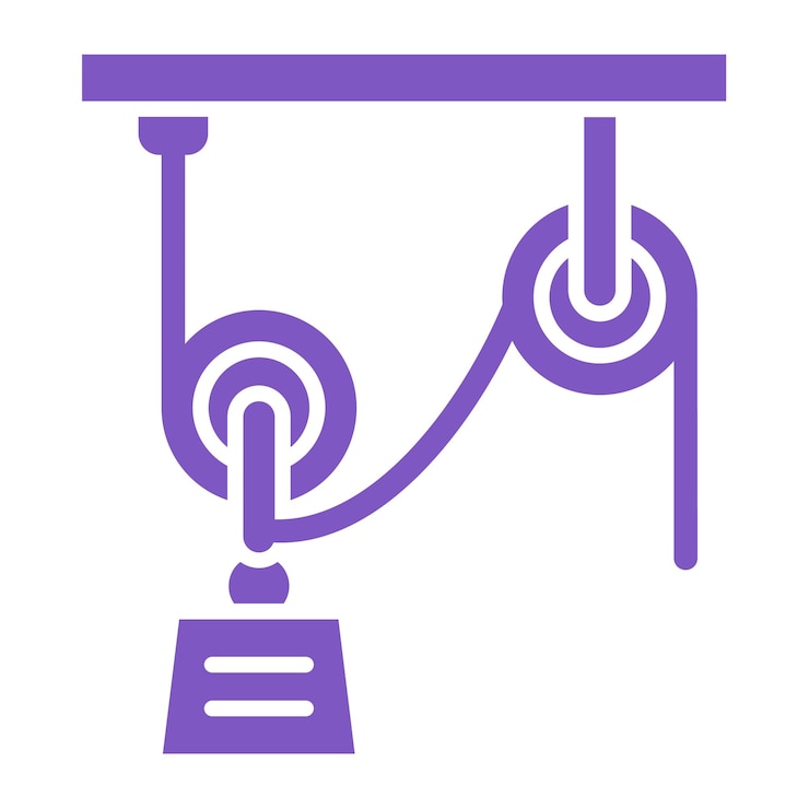 Vector iconos de las poleas