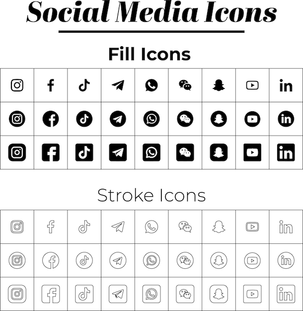 Iconos populares en las redes sociales