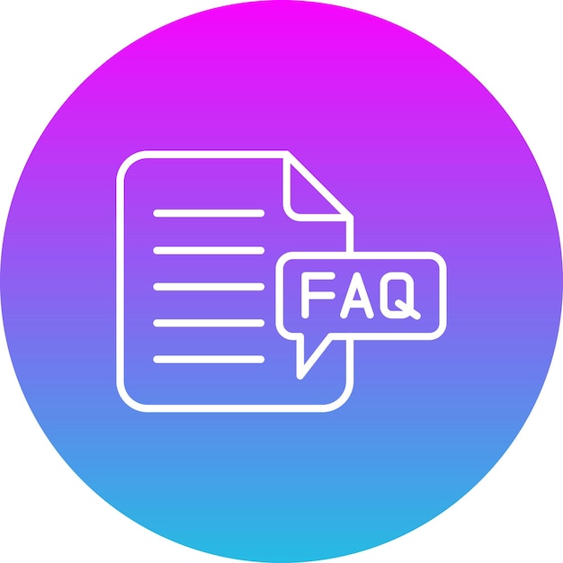 Iconos de preguntas frecuentes