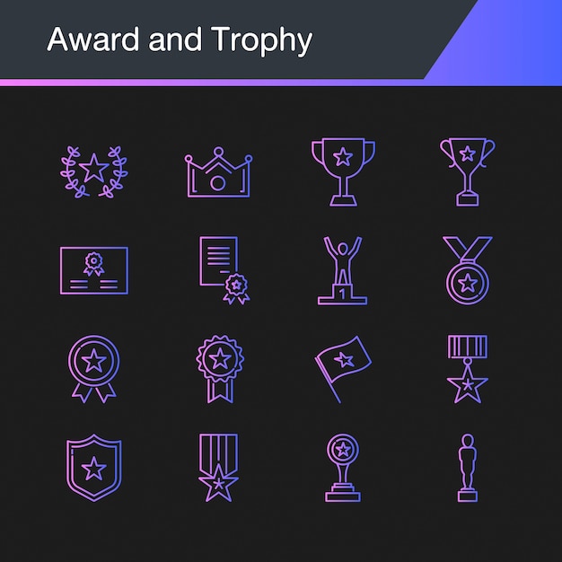Iconos de premio y trofeo