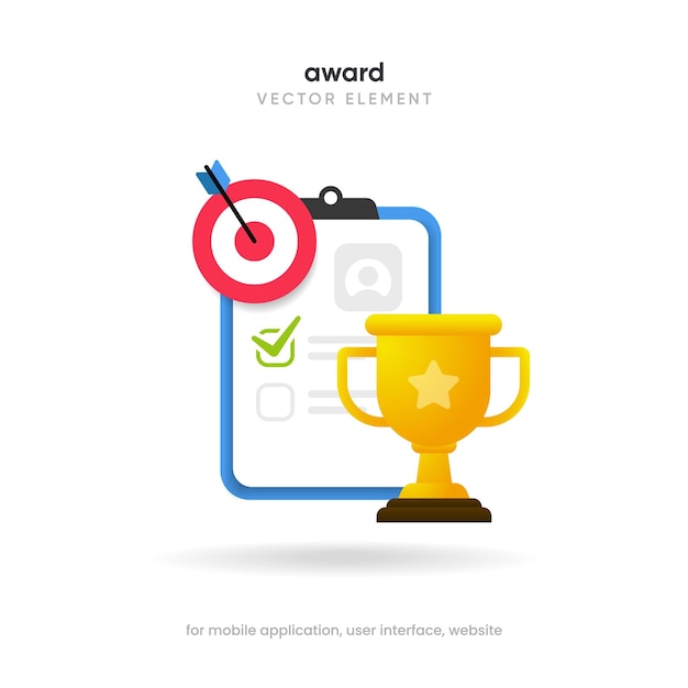 Iconos de premios y copas de ganadores Iconos simples de colores amarillos Colección de señales de medalla Medalla cinta de medalla