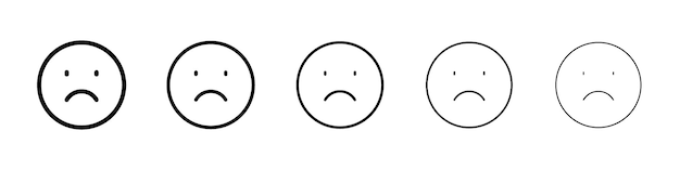Iconos preocupados Signo del logotipo del vector