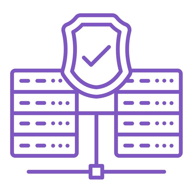 Vector iconos de protección de datos