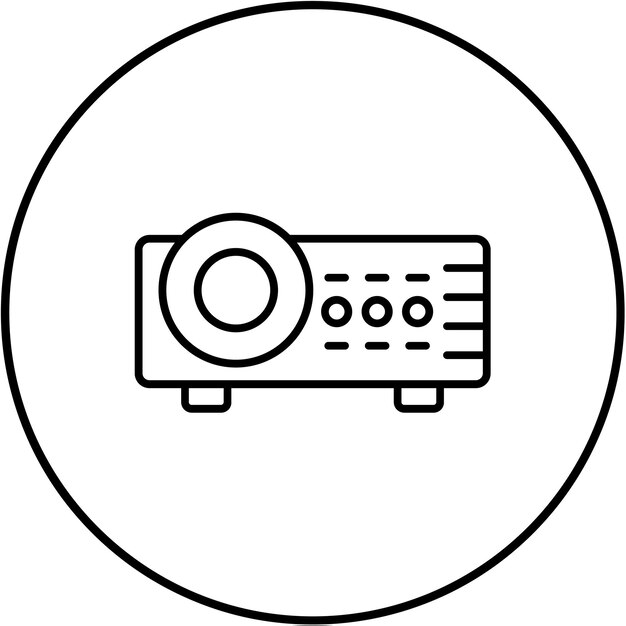 Iconos de proyector de video