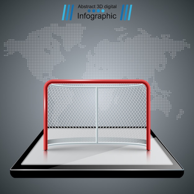 iconos de puertas de hockey