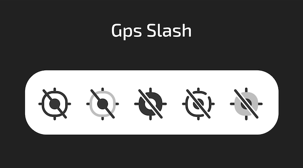 Iconos de puntero GPS en 5 estilos diferentes como vector