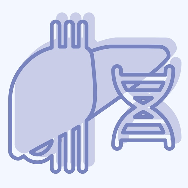 Iconos de quistes hepáticos relacionados con el símbolo de hepatólogo estilo de dos tonos diseño simple editable