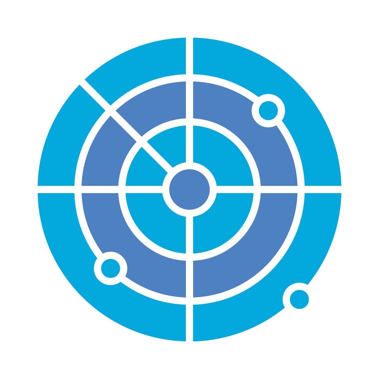 Vector iconos de radar