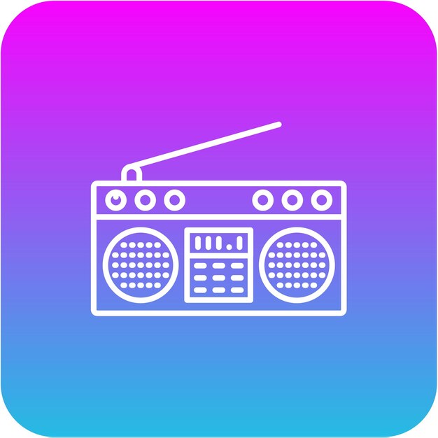 Vector iconos de radio