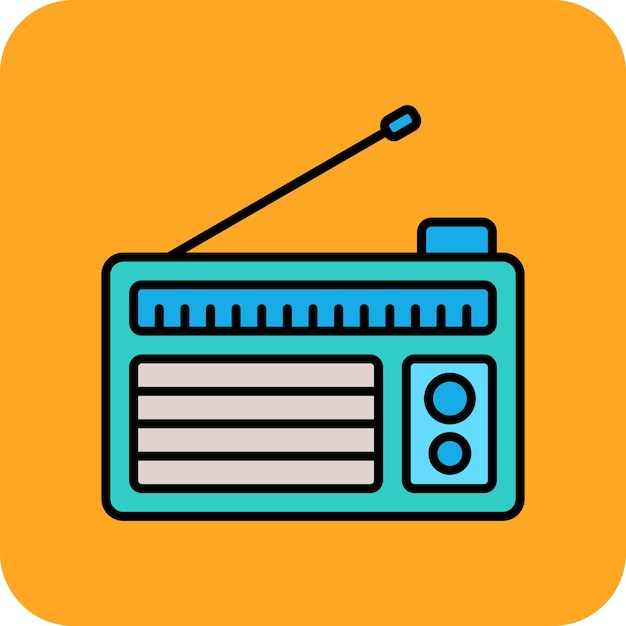 Vector iconos de radio