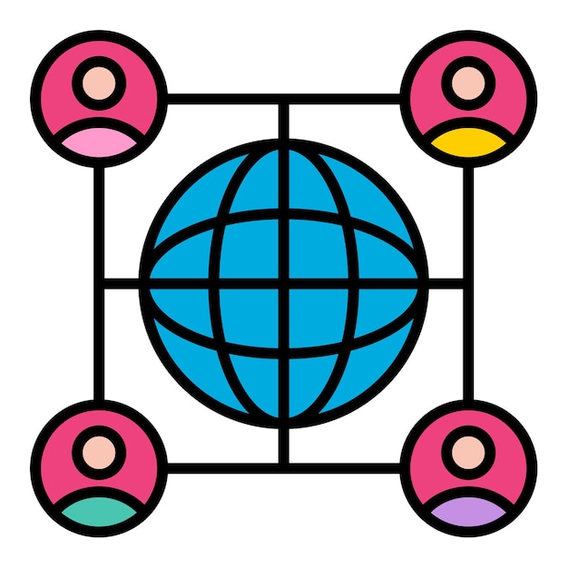 Iconos de la red global