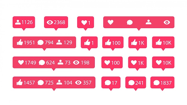 Vector iconos de redes sociales planas