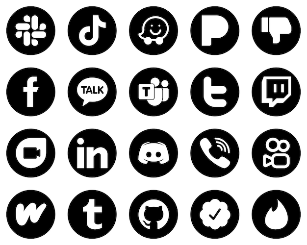 Iconos de las redes sociales