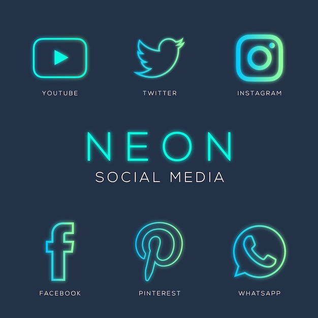 Vector iconos de redes sociales