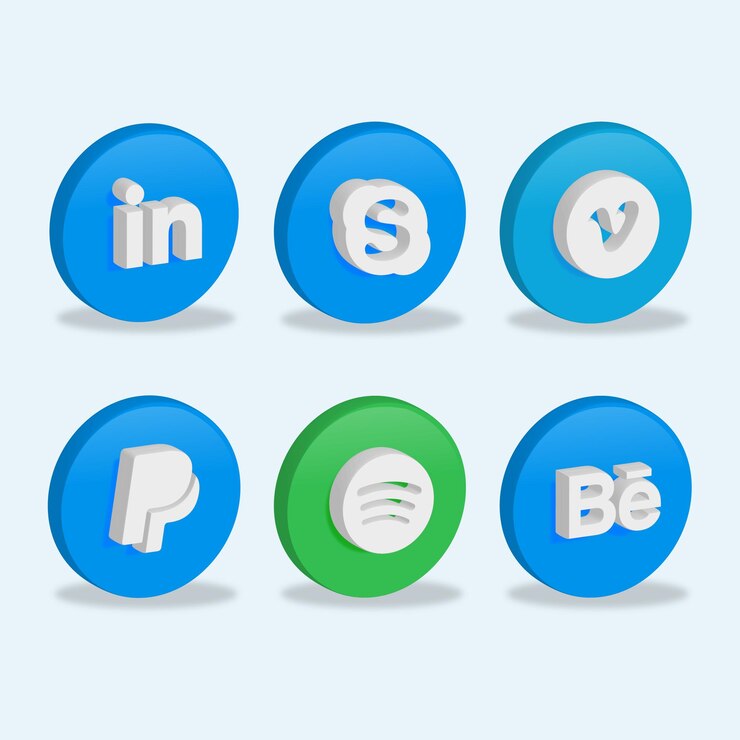Vector iconos de redes sociales