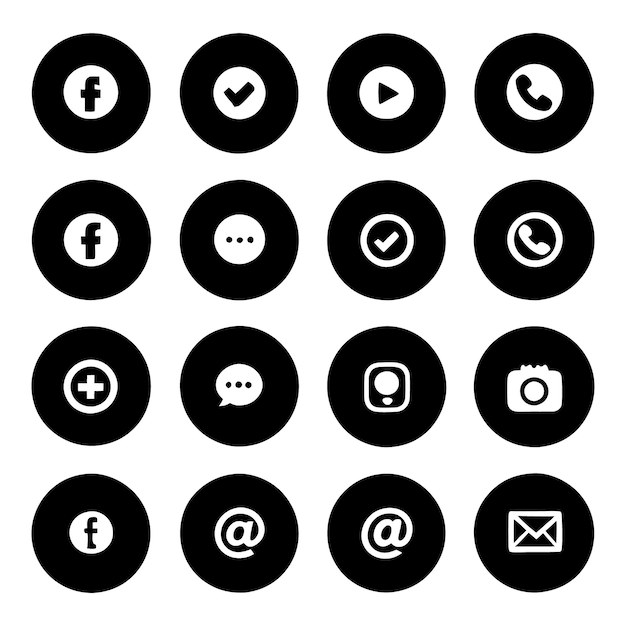 Iconos de las redes sociales