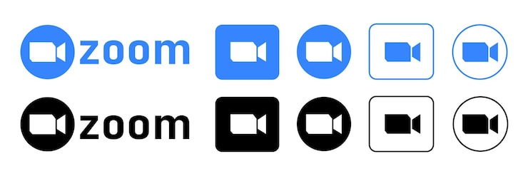 Vector iconos de redes socialeszoom ilustración vectorial