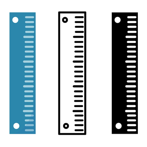 Iconos de regla para medición