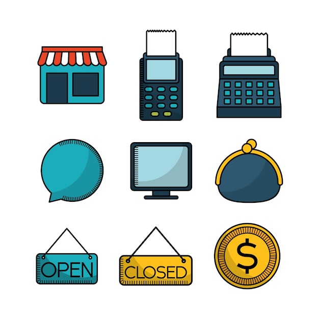 iconos relacionados con las compras