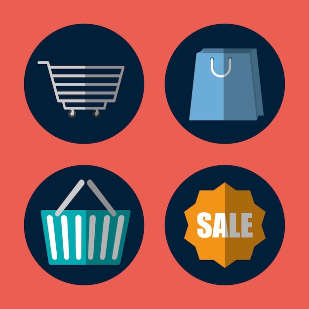 iconos relacionados con las compras