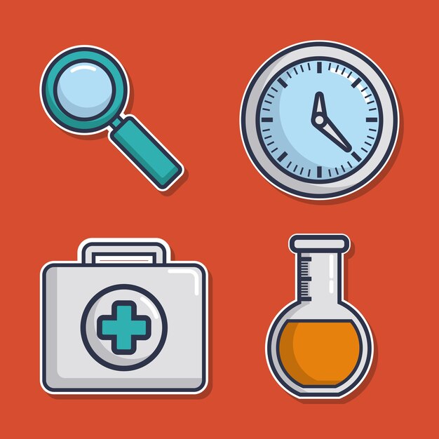 Iconos relacionados con equipos médicos