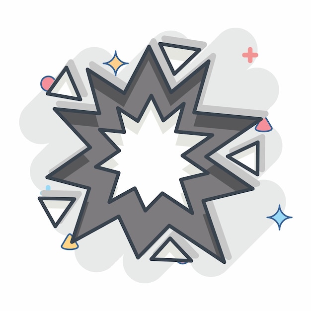 Iconos relacionados con el símbolo de la minería estilo cómic diseño simple editable