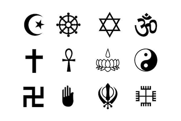 Iconos de religión Editable Stroke Pixel Perfecto para móviles y web