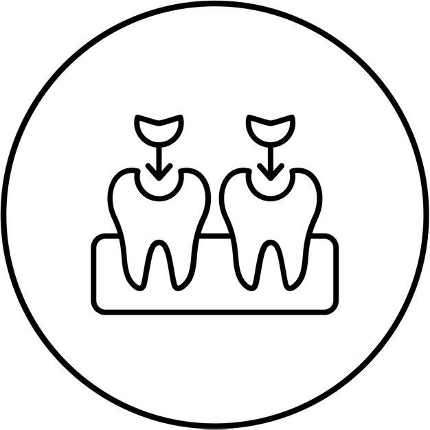 Iconos de rellenos dentales