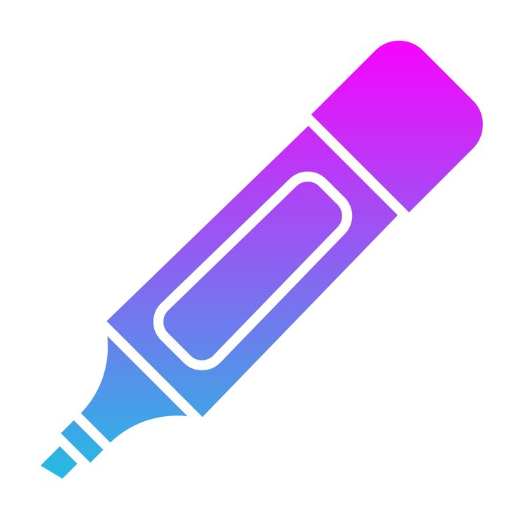 Vector iconos de resaltador