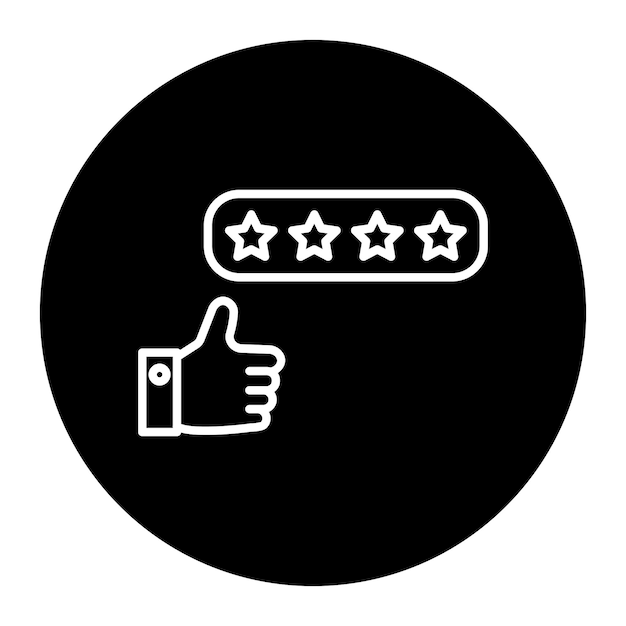 Iconos de reseñas positivas