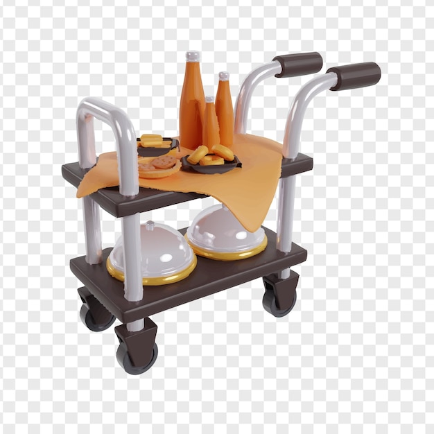 Los íconos de los restaurantes 3D Clipart Render