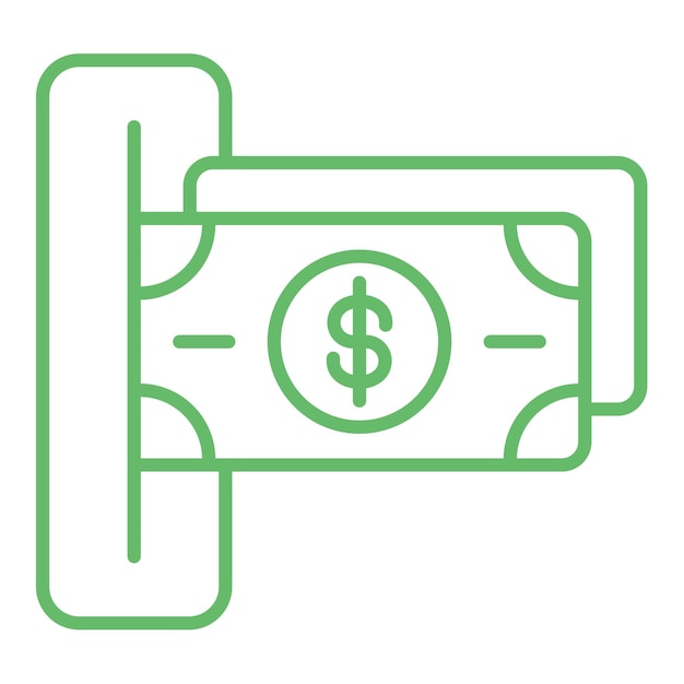 Iconos de retiro de dinero en efectivo