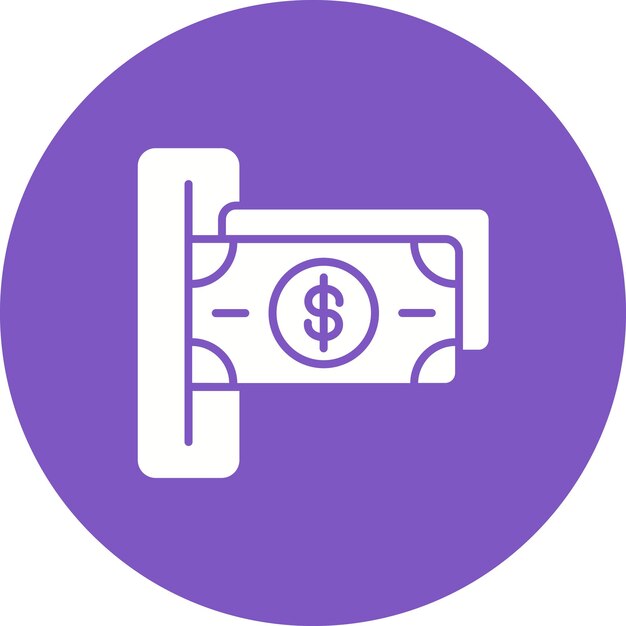 Iconos de retiro de dinero en efectivo