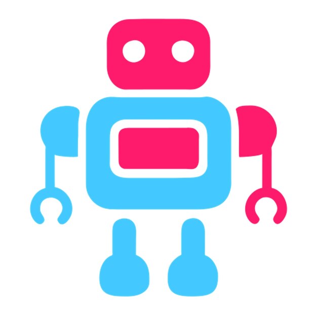 Iconos de robots para diseños futuristas o con temas de automatización aislamiento en fondo blanco estilo anime rgb