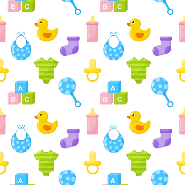 iconos de ropa y juguetes para bebés