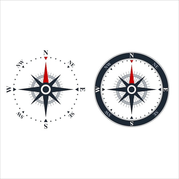 Iconos de rosa de los vientos