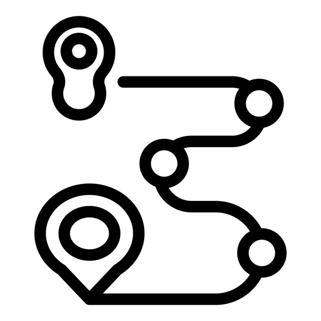 Iconos de ruta y ubicación abstractos