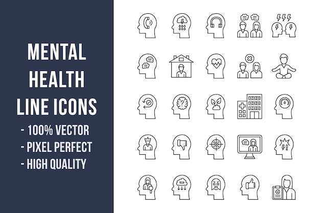 Iconos de salud mental