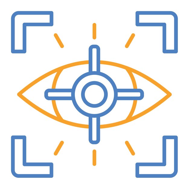 Vector iconos de seguimiento ocular