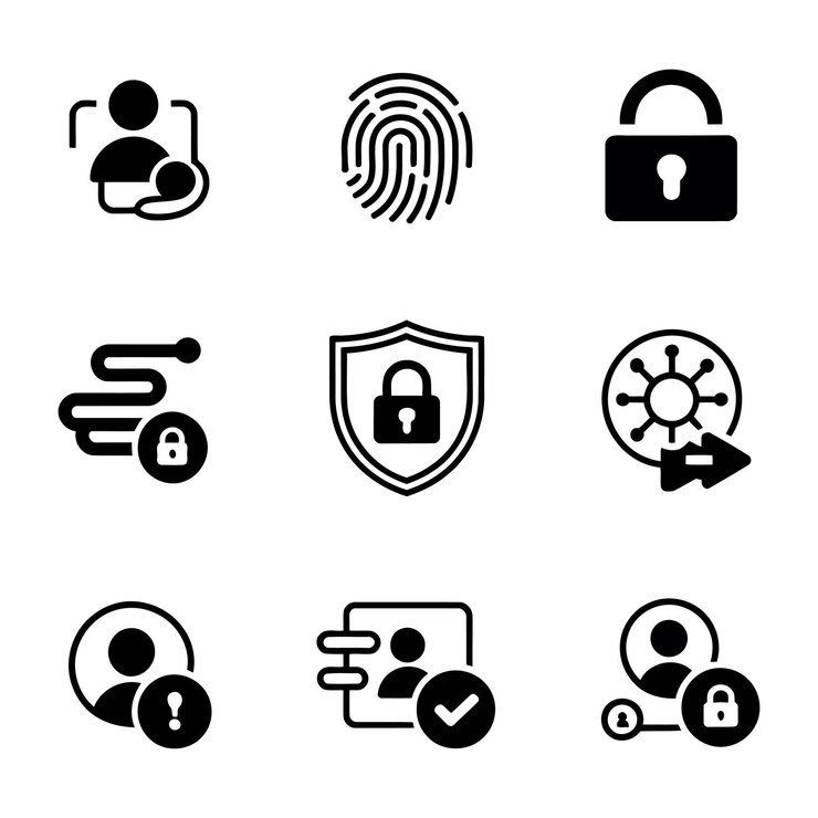 Iconos de seguridad y autenticación
