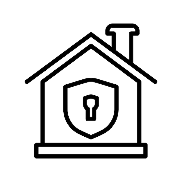 Vector iconos de seguridad en el hogar